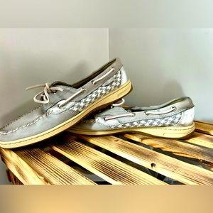 Sperry Topsider Women’s Boat Shoes Gray/Silver Size 10 🛥️